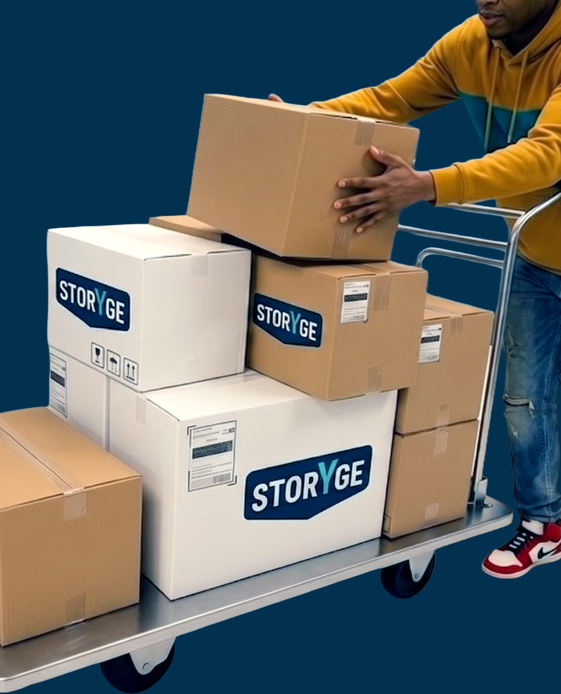 Business moving StorYge boxes
